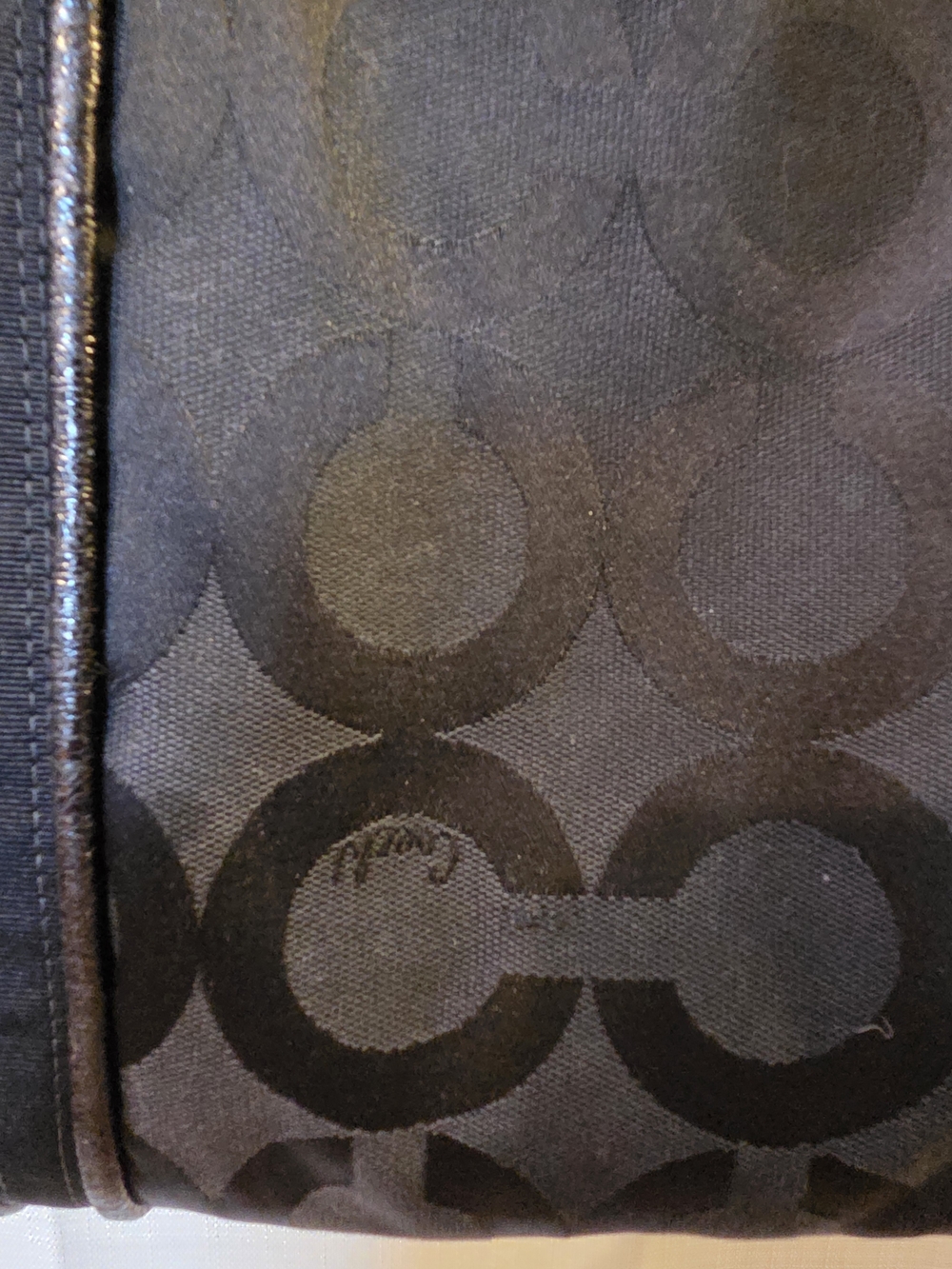 Coach Black Signature Jacquard Tote Bag - Gem